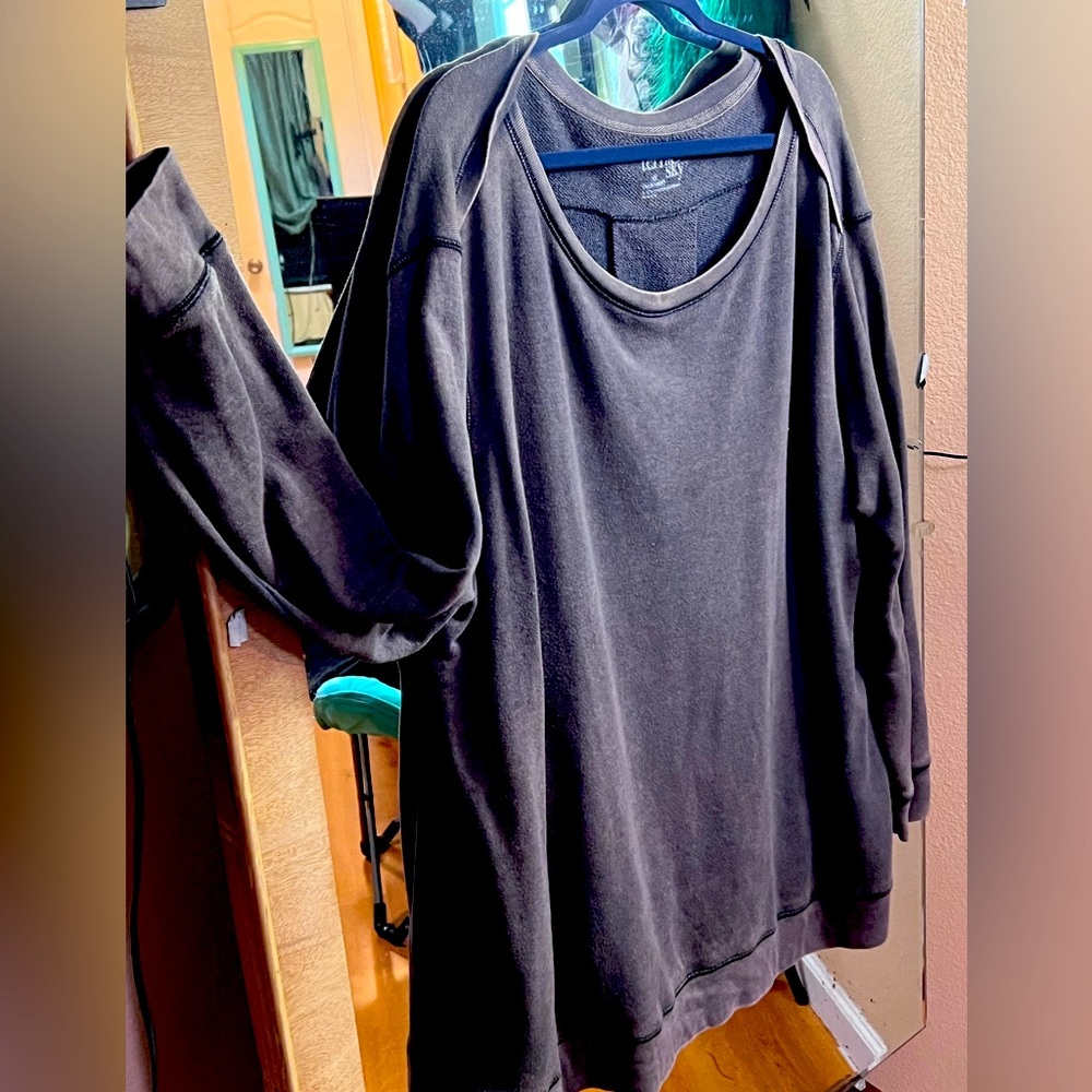 Long sleeve wide neck sweater top